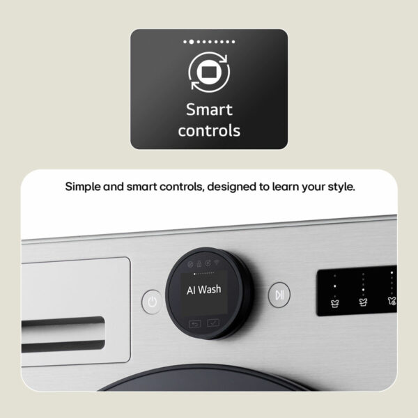 LG W4X7016TWB, 11kg/6kg Washer Dryer, E Rated in White