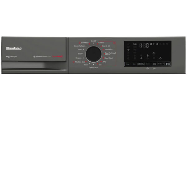 Blomberg LWA18461G 8kg 1400 Spin Washing Machine Graphite