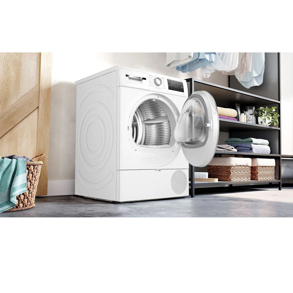 Bosch Series 4 WTH85226GB 8kg Freestanding Heat Pump Tumble Dryer White - A++ Rated