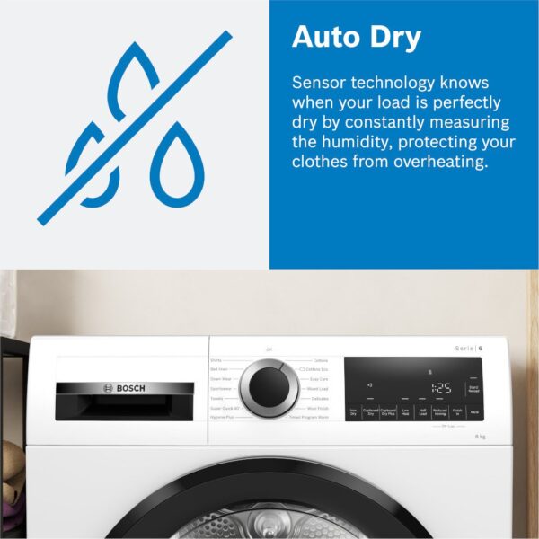 Bosch WTN83202GB Series 4 8Kg Condenser Tumble Dryer White