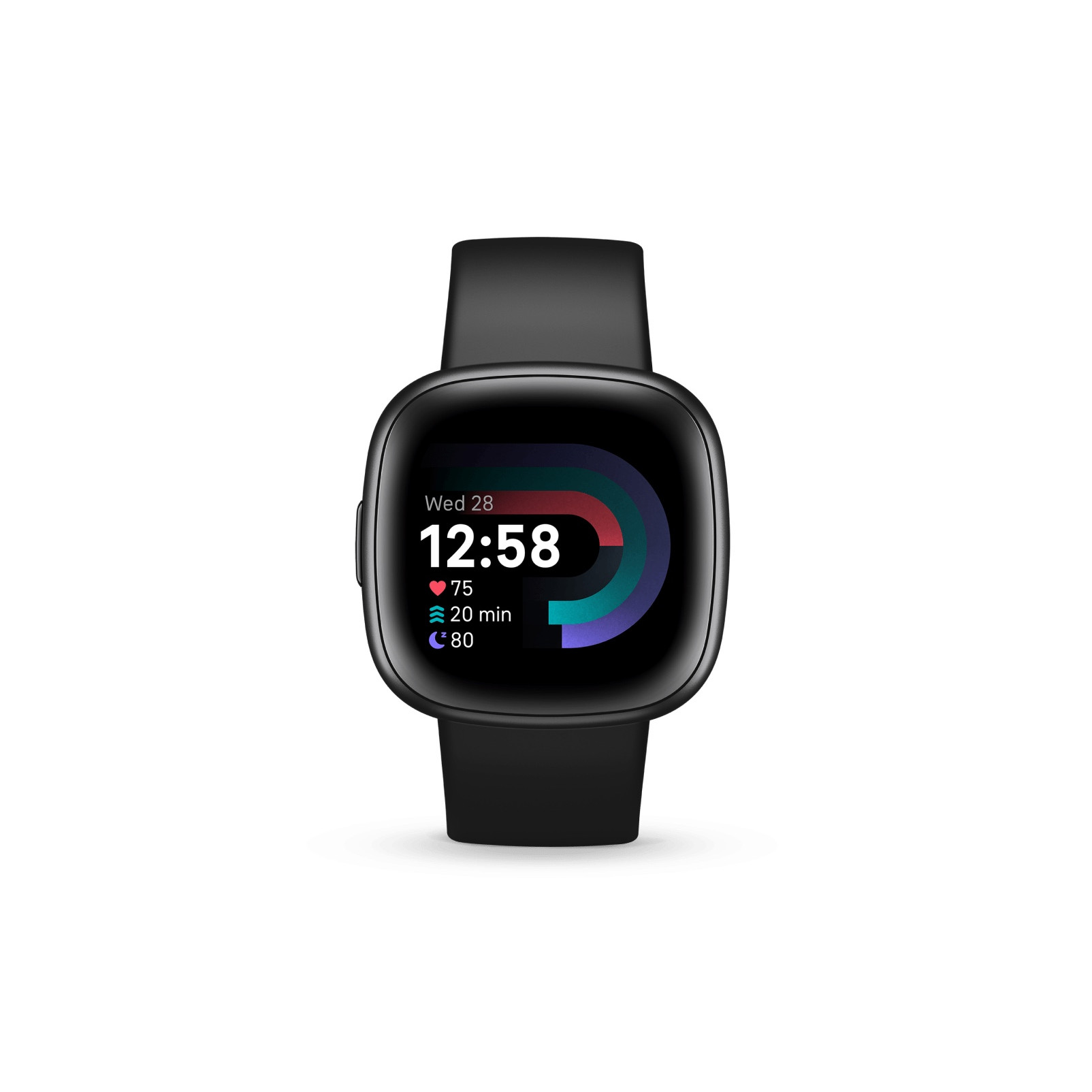 Fitbit Versa 4 Smartwatch 40.5mm Bluetooth Black/Graphite Aluminium – Built-in GPS, 6+ Day Battery