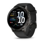 Garmin Venu 4 GPS Smartwatch 45mm Bluetooth Slate with Black Band – 1.4" AMOLED, ECG, LED Flashlight