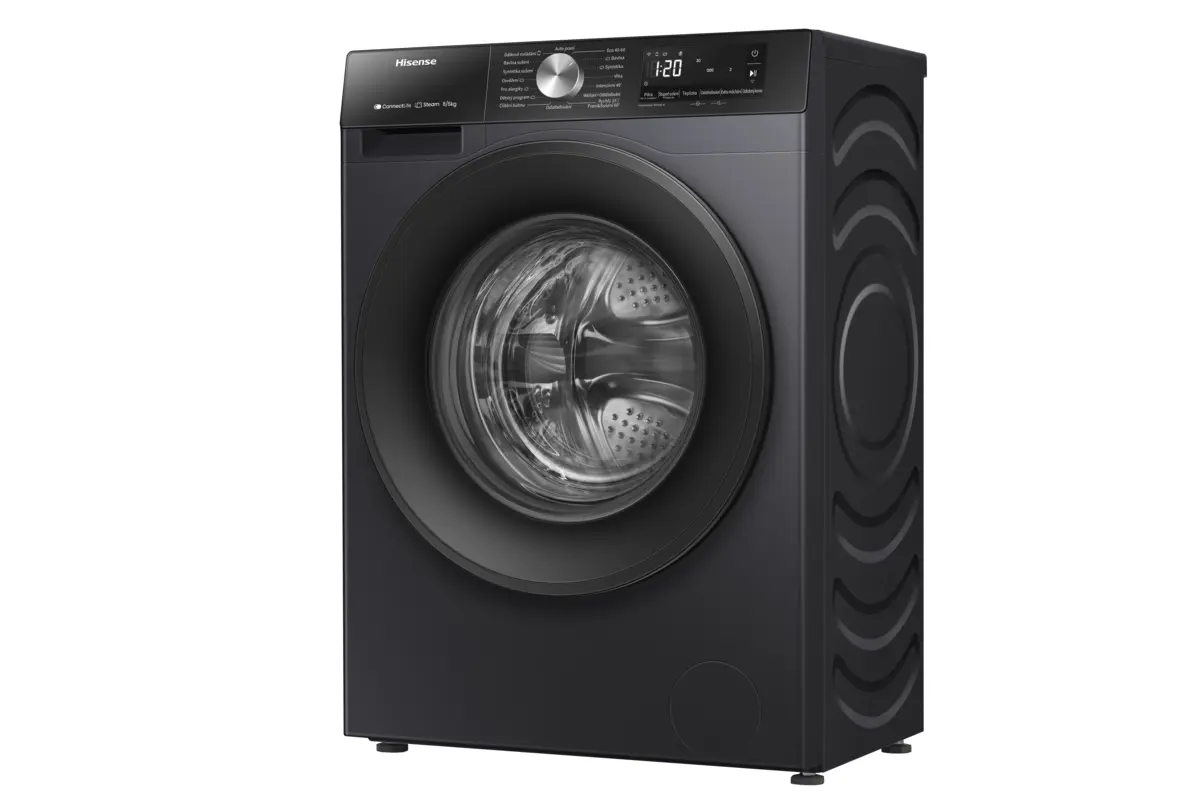 Hisense 3S Series WD3S8043BB3 8kg/5kg 1400 Spin Washer Dryer, Wi-Fi, Steam – Black