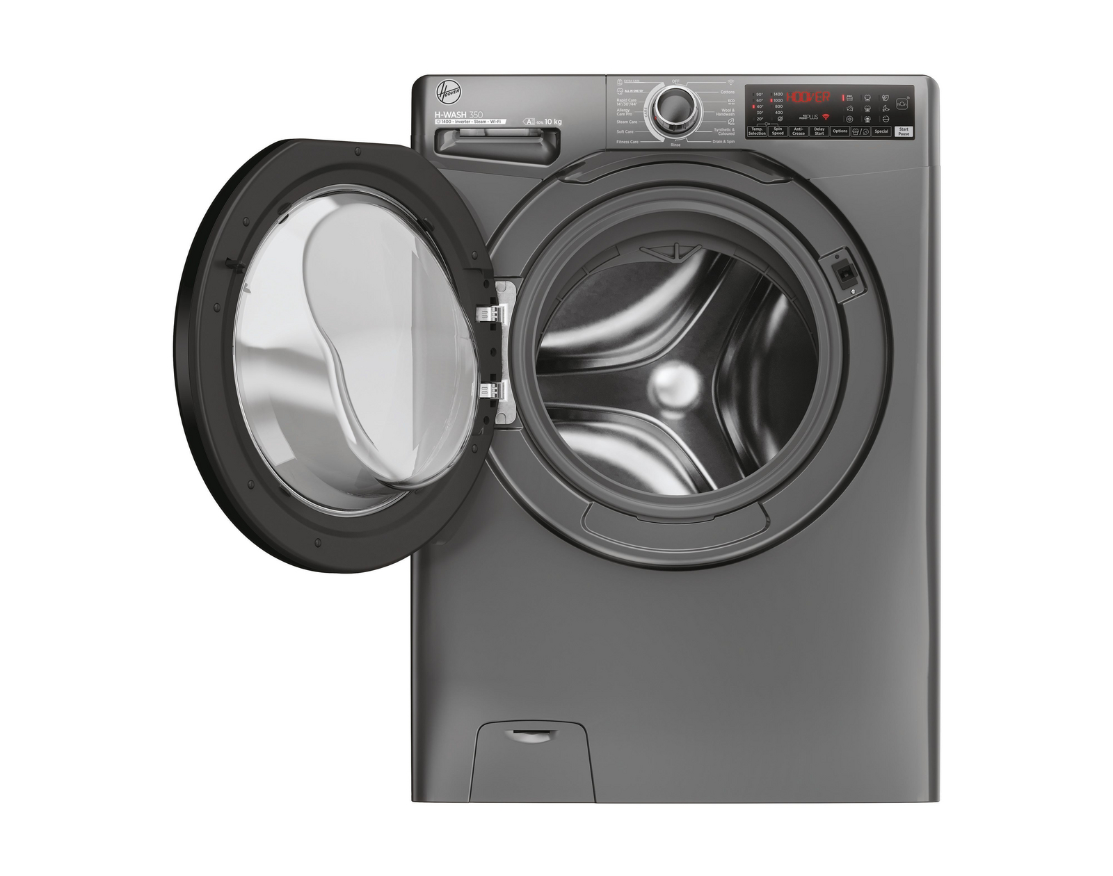 Hoover H-WASH 350 H3WPS4106TAMBR80 10kg 1400 Spin Washing Machine, Wi-Fi, Steam – Graphite