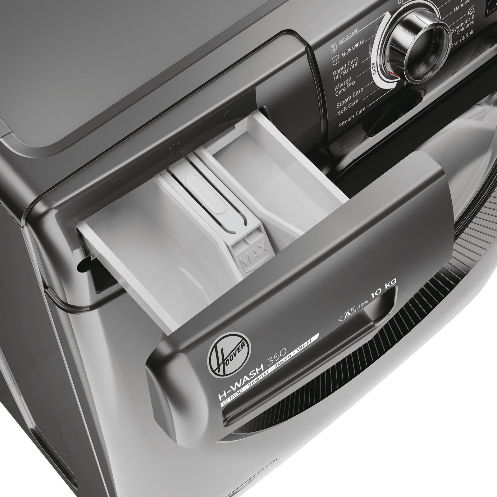 Hoover H-WASH 350 H3WPS4106TAMBR80 10kg 1400 Spin Washing Machine, Wi-Fi, Steam – Graphite