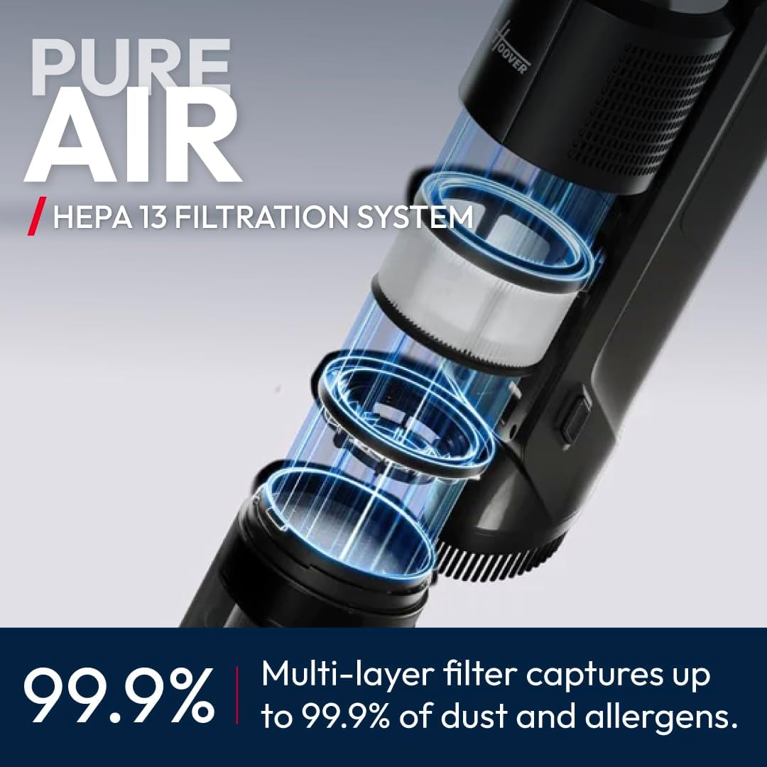 Hoover HF3 DynamicClean HF310H Cordless Stick Vacuum – 150AW, Up to 60 min, H13 HEPA, Anti-Twist