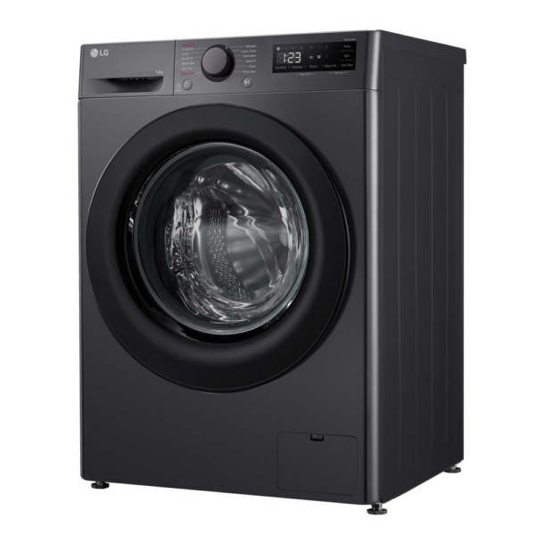 LG F4Y510GBLN1 10kg Steam 1400 Spin Freestanding Front Loading Washing Machine Slate Grey
