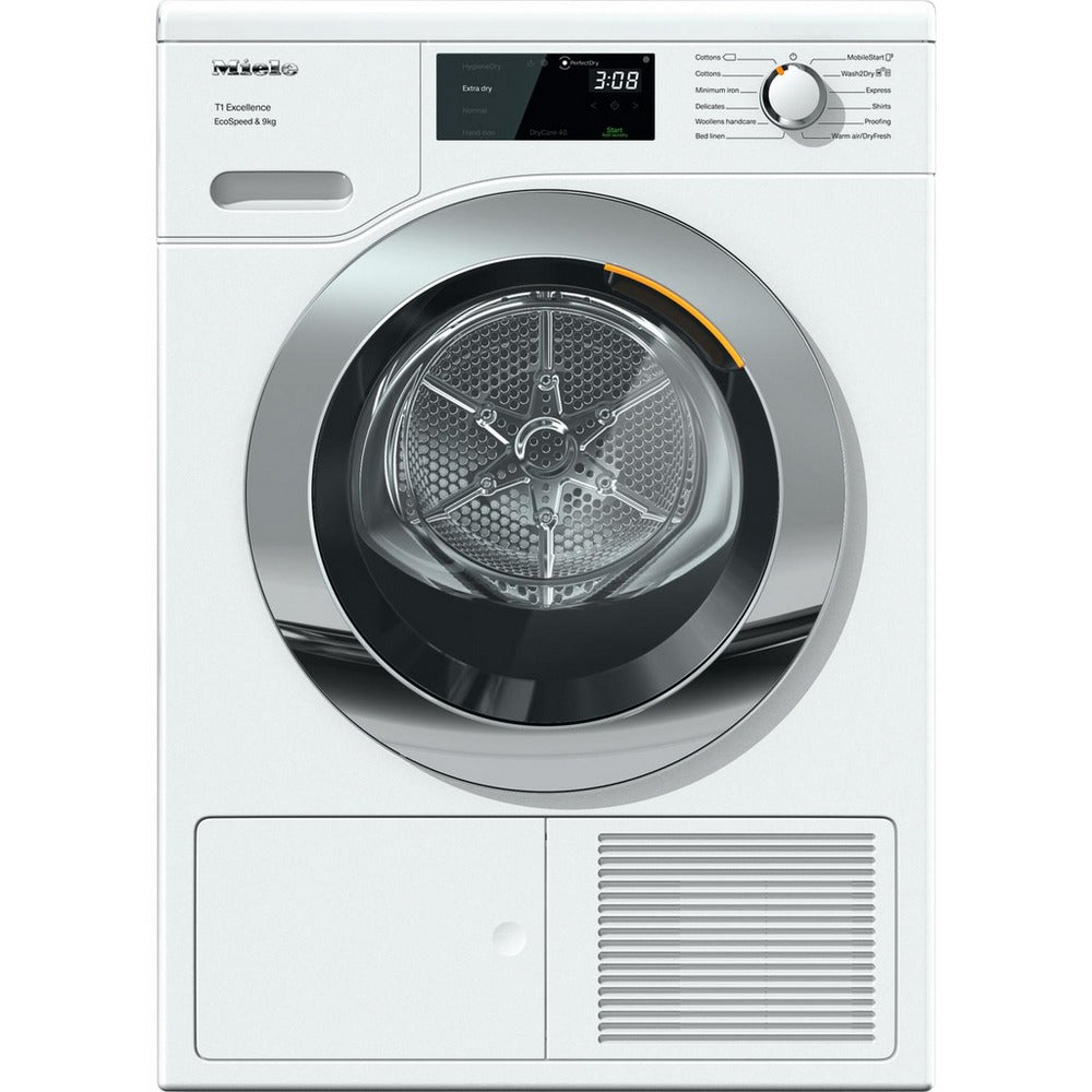 Miele TEH785 WP 9kg EcoSpeed Heat Pump Tumble Dryer White