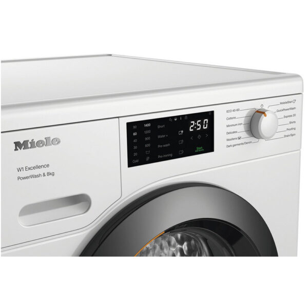 Miele WEB365 WCS PowerWash 8kg 1400 Spin Freestanding Washing Machine Lotus White