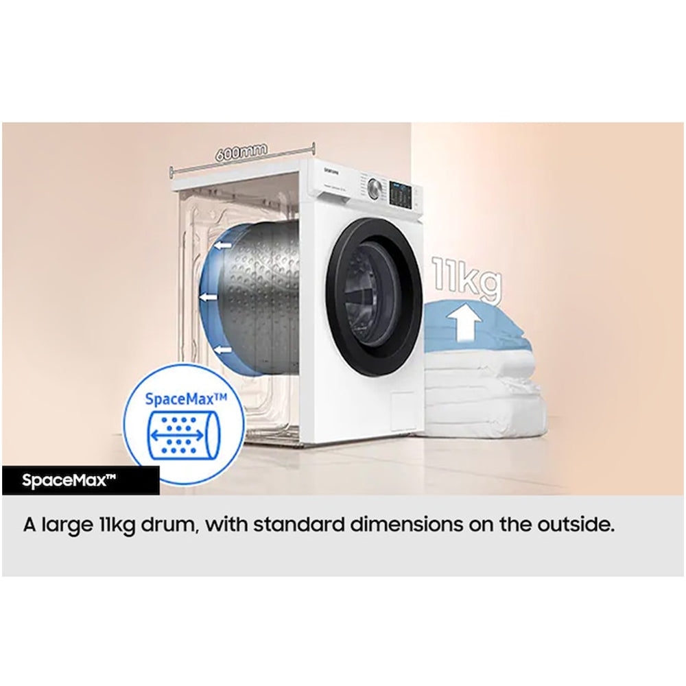 Samsung Series 8 WW11DB8B95GBU1 Bespoke AI Energy 11kg 1400 Spin Smart Washing Machine Black
