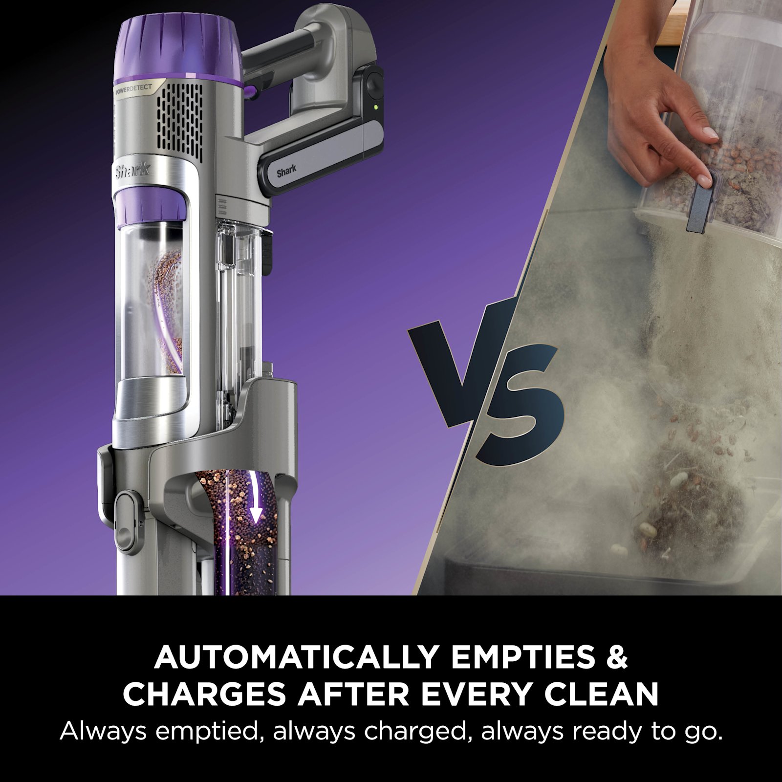 Shark PowerDetect Clean & Empty IP3251UKT Cordless Pet Vacuum – Auto-Empty Base, Up to 70 min