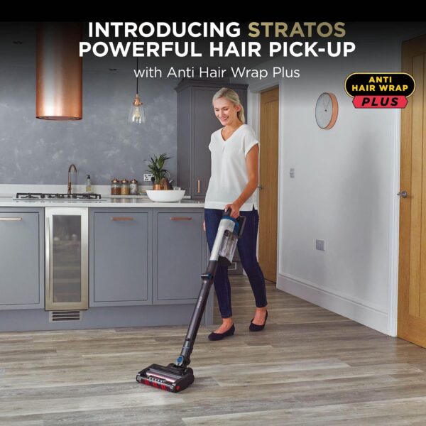Shark Stratos Pet Pro Cordless Stick Vacuum IZ402UKTSB, Anti Hair Wrap Plus, Clean Sense IQ, Up to 60 Min