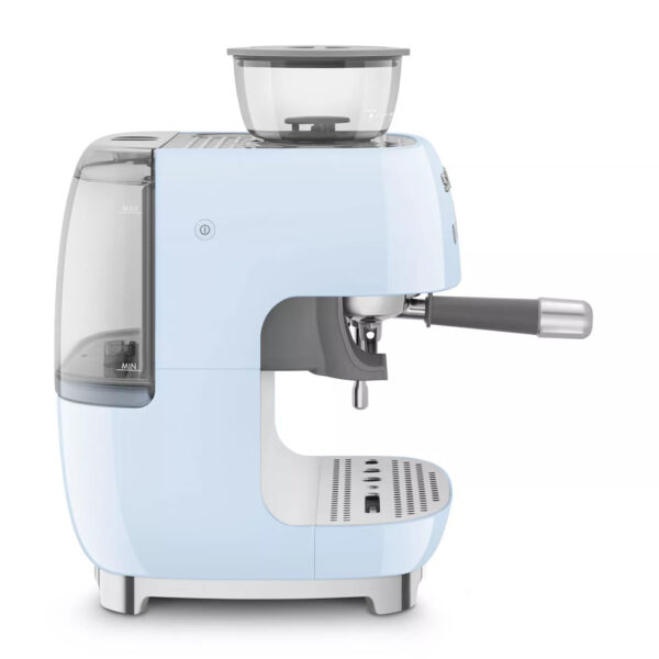 Smeg EGF03PBUK Retro Espresso Coffee Machine with Grinder in Pastel Blue