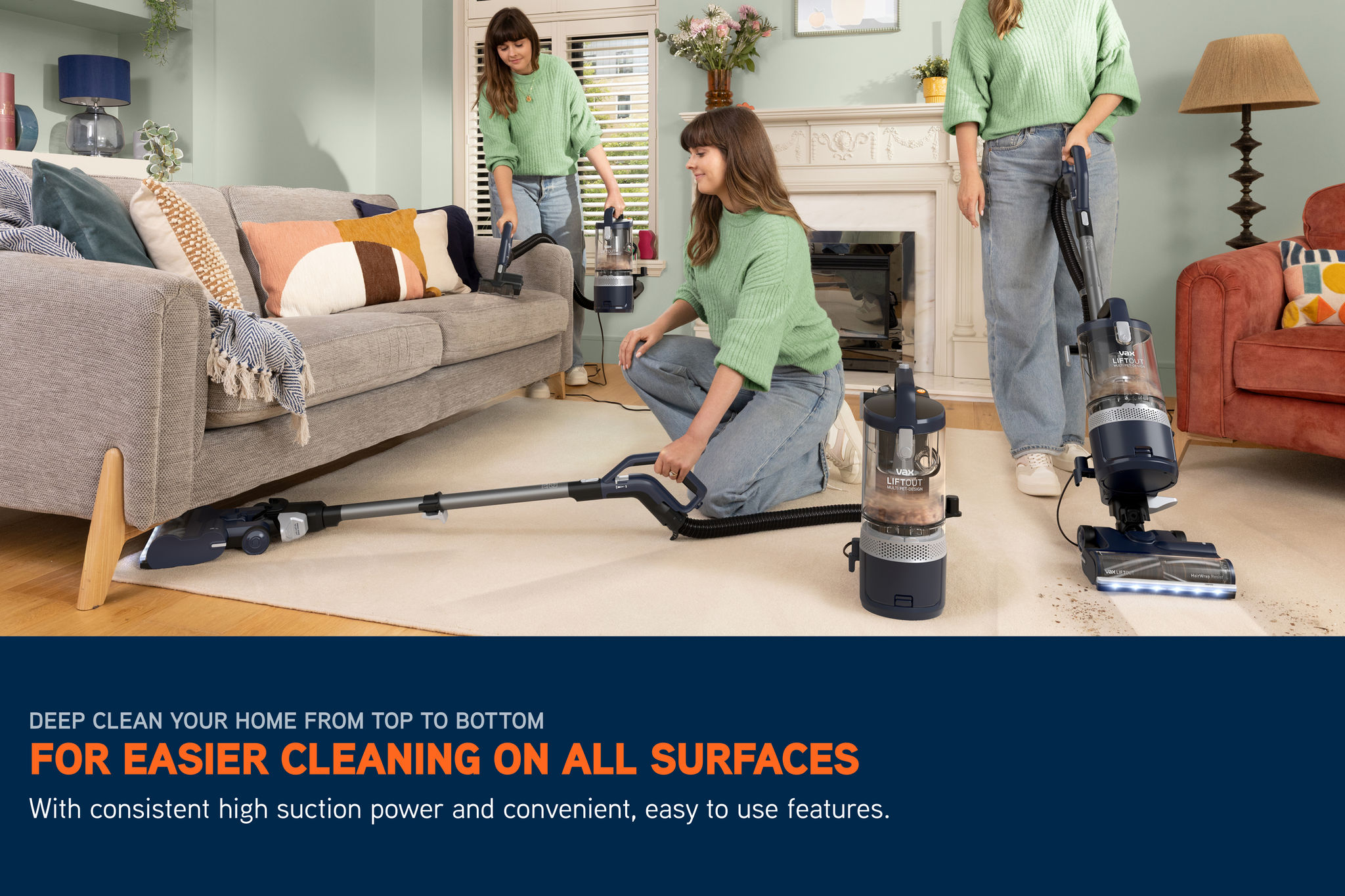 Vax LiftOut Multi Pet-Design Corded Upright Vacuum Cleaner CDUP-LOPA, 2L Bin, Lift-Out Canister, Pet Tools